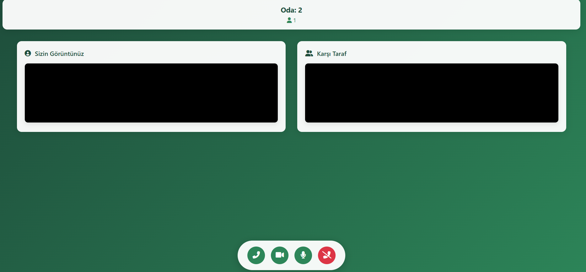 WebRTC Görüşme Ekranı